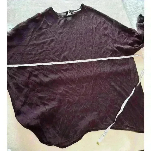 Su Zen Women’s Tunic Top 100% Rayon Dark Plum One size Beautiful Drape Fit - Picture 5 of 11